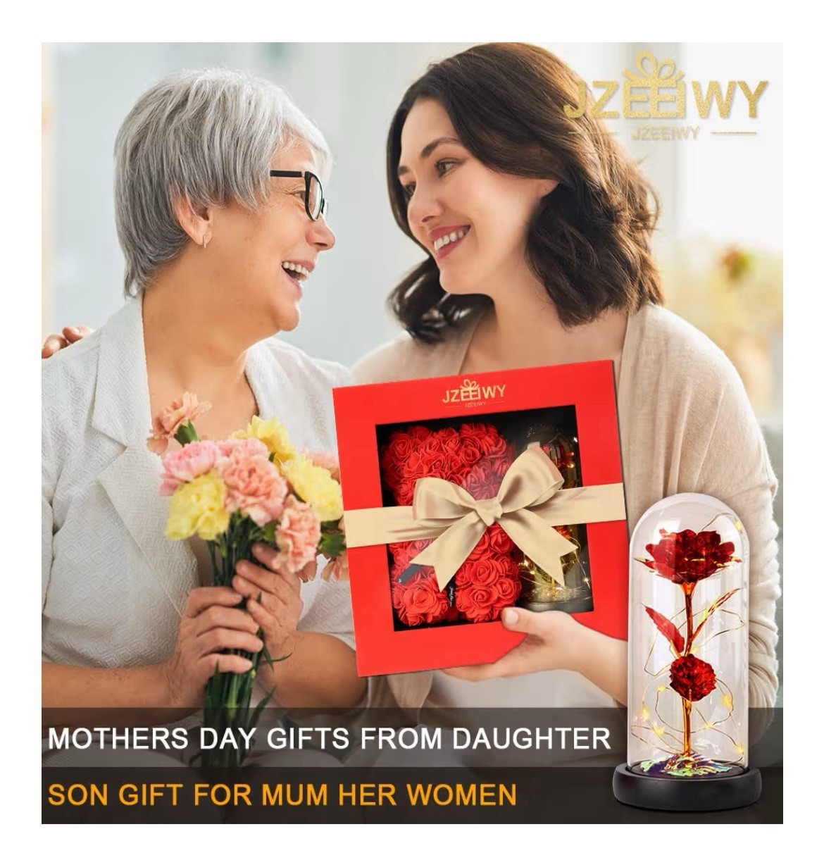 Valentine’s Day Romantic Gift For Her, Rose Teddy Bear For Girlfriend, Wife