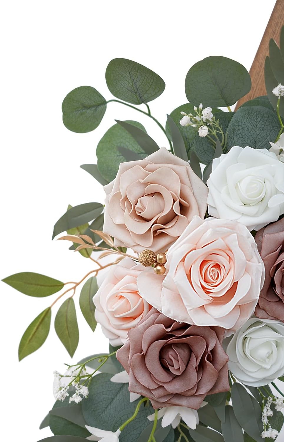Wedding Arch Flowers (Pack of 2), Artificial Dusty Rose Flowers for Wedding