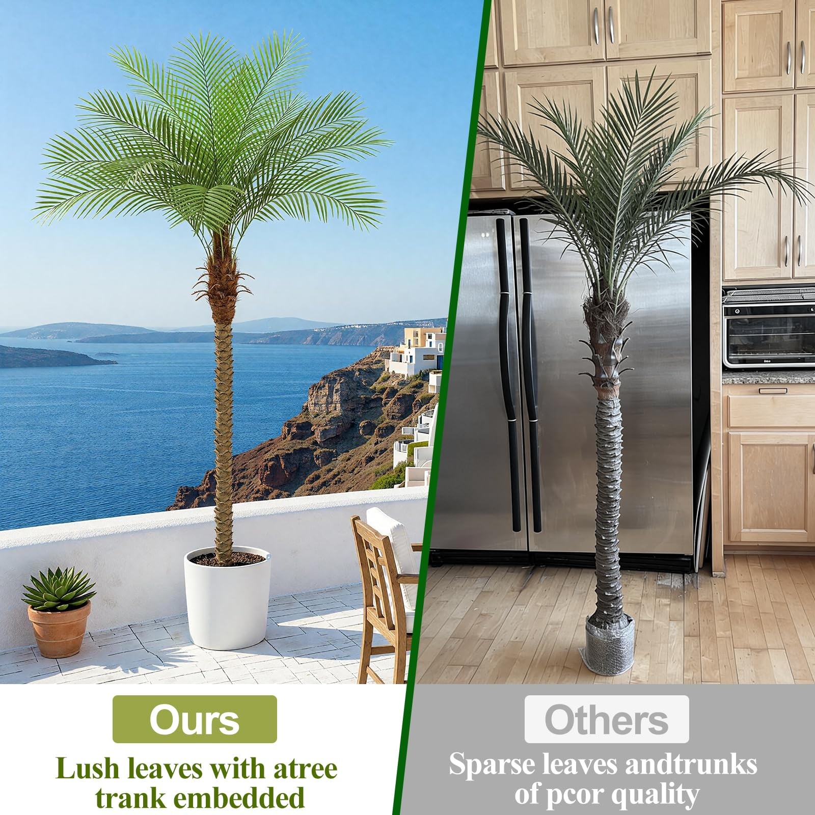 9ft Artificial Phoenix Palm Tree Tall Artificial Palm Trees with 21 Adjustabl…