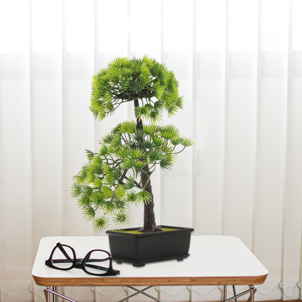 Artificial Pine Tree Ornament Plant Potted Bonsai Decoration Lifelike Potted