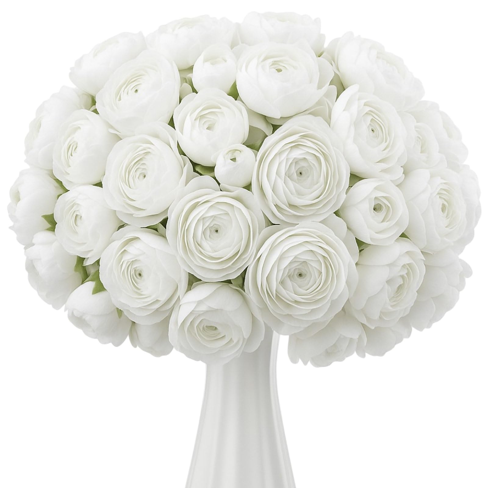 48 PCS Ranunculus Artificial Flower Real Touch Peonies Silk Faux Bouquet