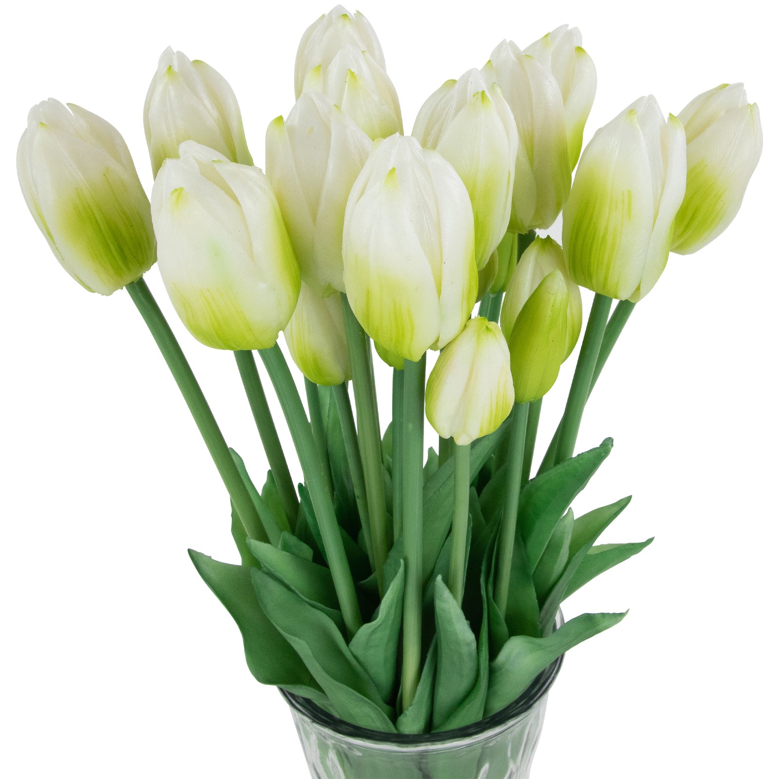 Northlight Real Touch™ White Green Tulip Floral Bundles Set of 6 – 18″