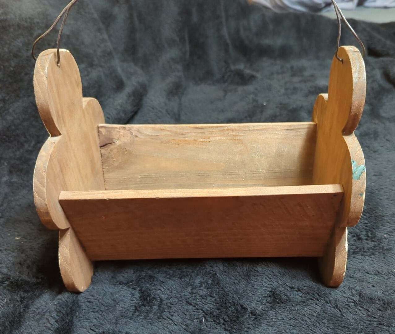 Primitive Rustic GINGERBREAD MAN Basket & Hanging Decorations HAPPY HOLIDAYS