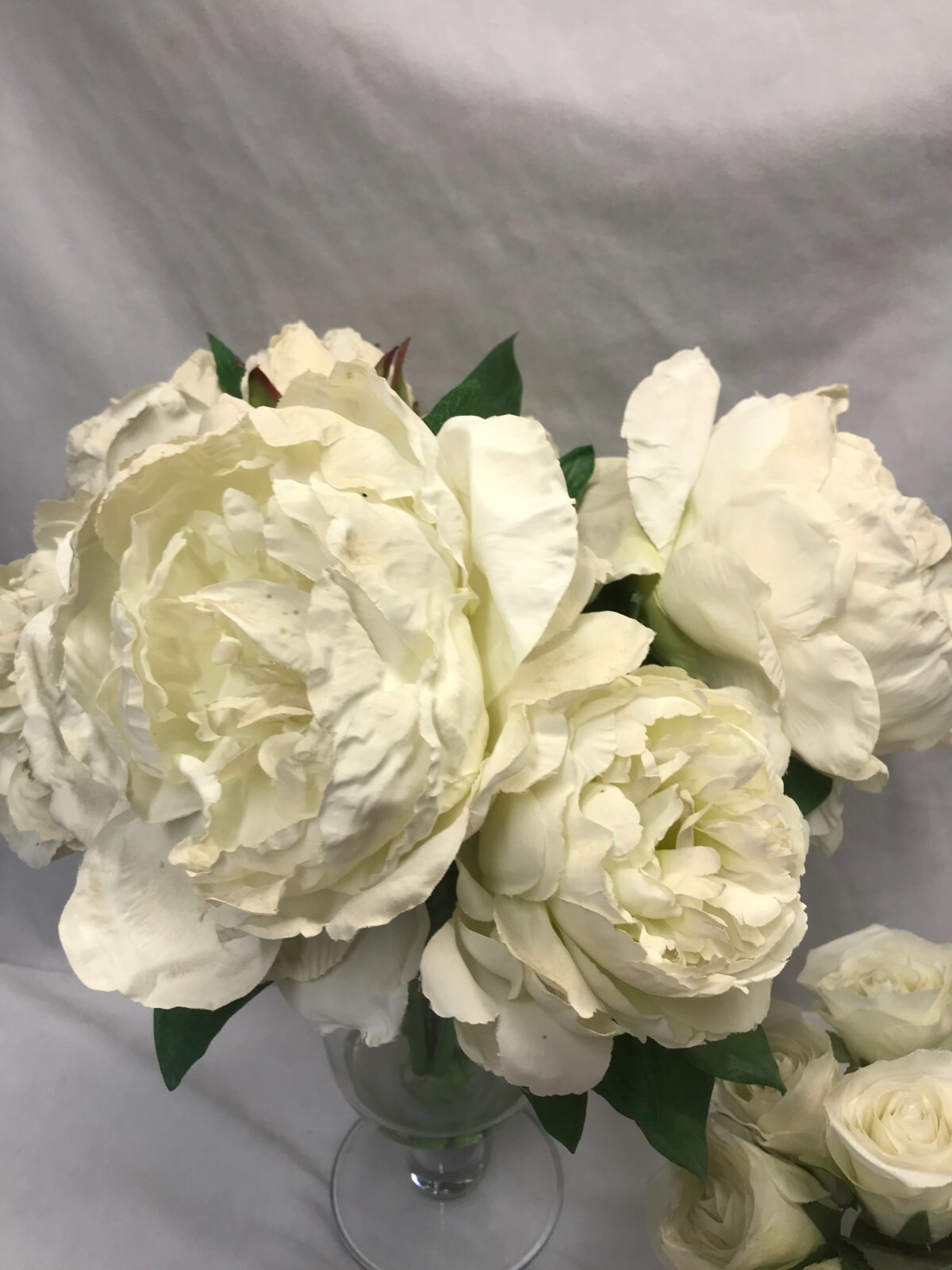 Large Silk & Synthetic Flowers with Vase Roses & Dalilah’s Decor