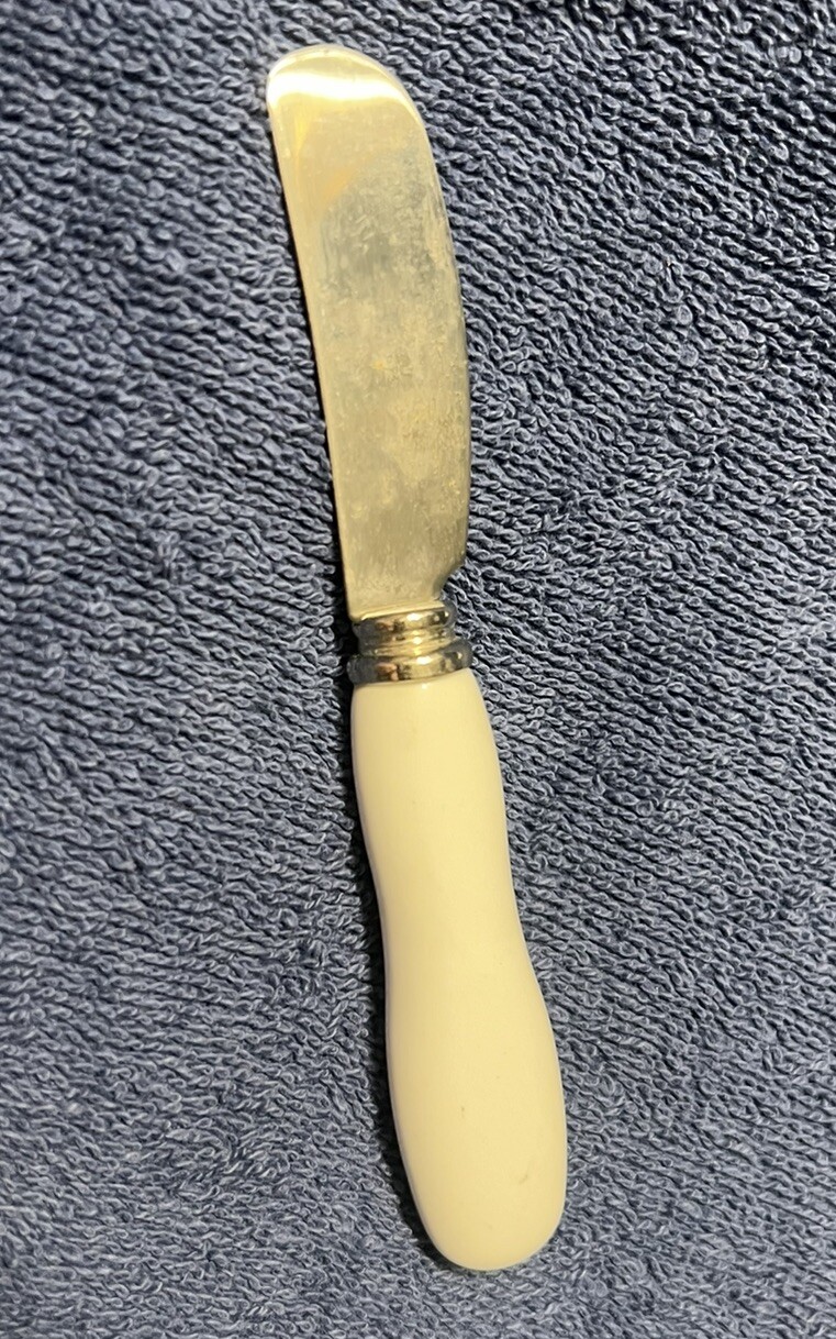 Canapé Cheese Knife With Red Hibiscus Flower White Silver Kitchen