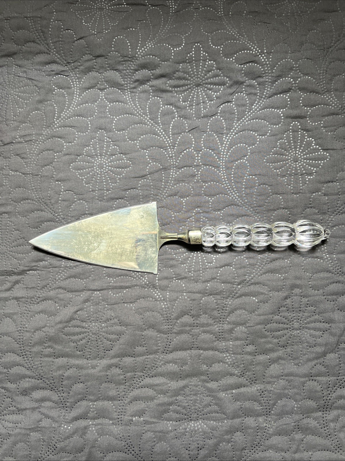 Vintage Mikasa Cake Server Crystal Silver Plate Red Velvet Box Serverware Home