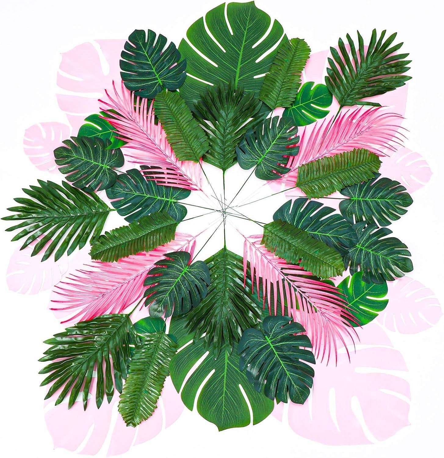 Colorful 80 PCS Palm Leaves – Perfect for Summer Celebrations & Events