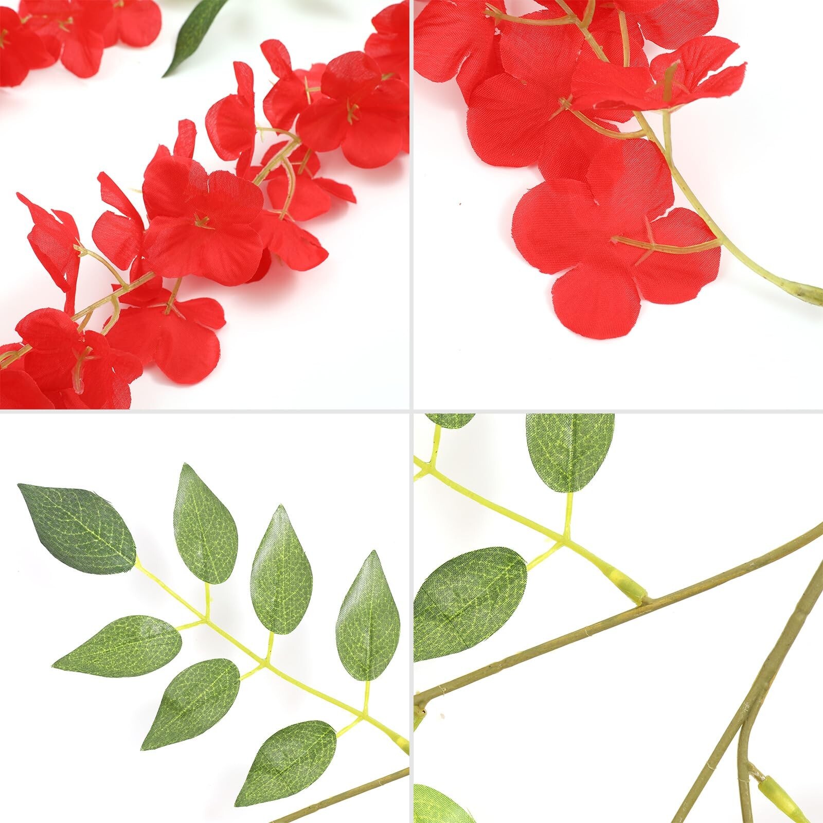 U’Artlines 24 Pack (Total 86.4 Feet) Artificial Fake Wisteria Vine Rattan Han…