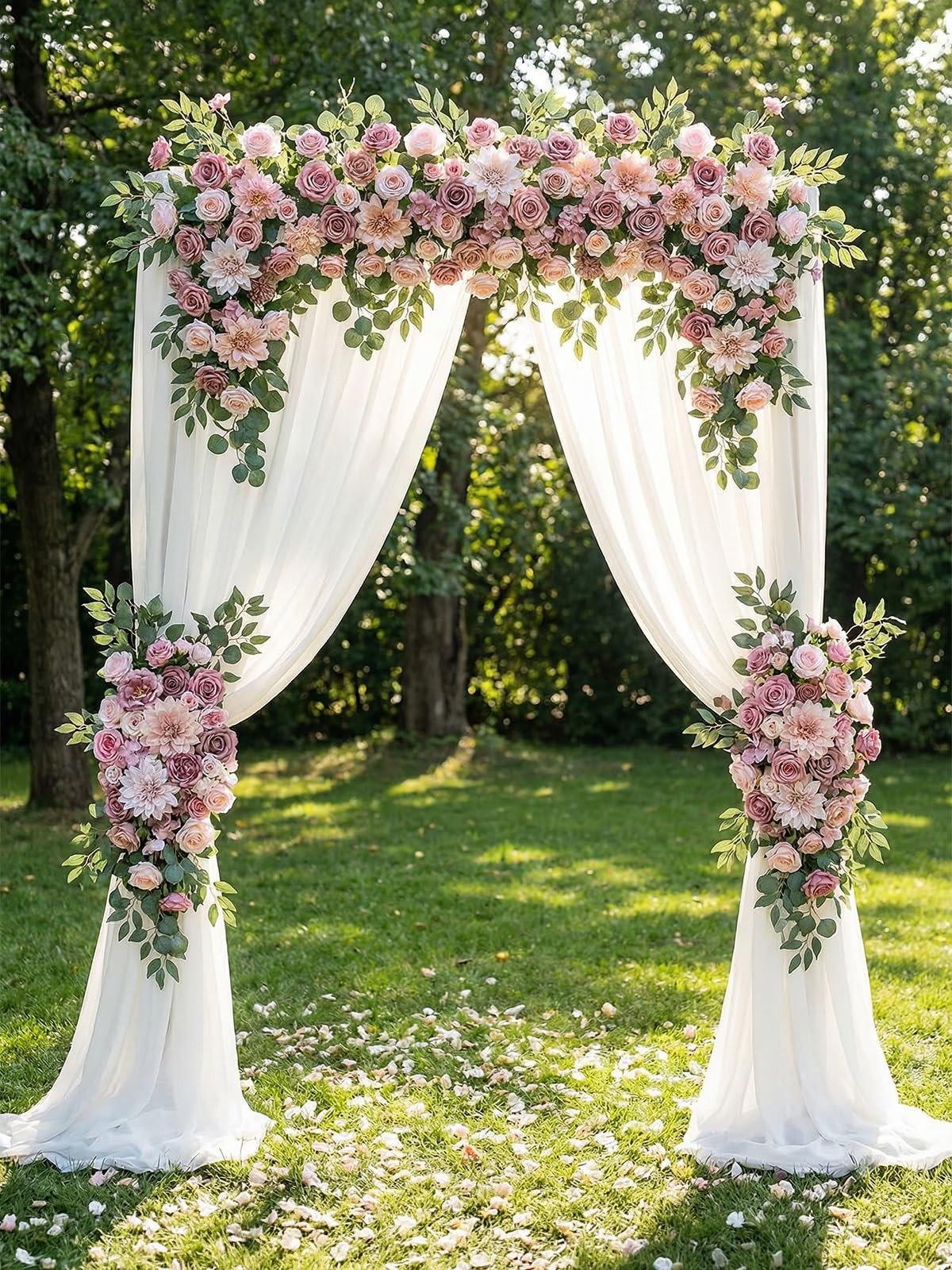 Artificial Flowers Combo Set Dusty Pink Silk Floral Arrangements for Wedding …
