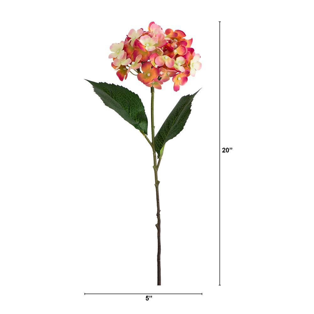 20 In. Artificial Hydrangea Flower Stems, Set of 3