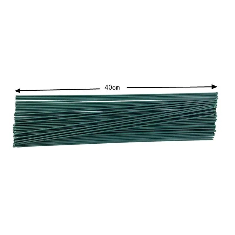 200 PCS Floral Stem Wire Flower Arrangements and DIY Crafts,Dark Green,Floral Wi