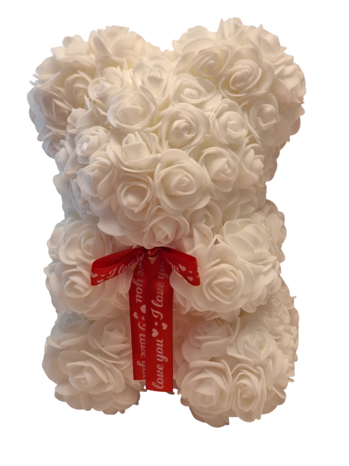 Rose Bear White Celebrate Love Carry Case 10″ I Love You Heart Designs Gift NEW
