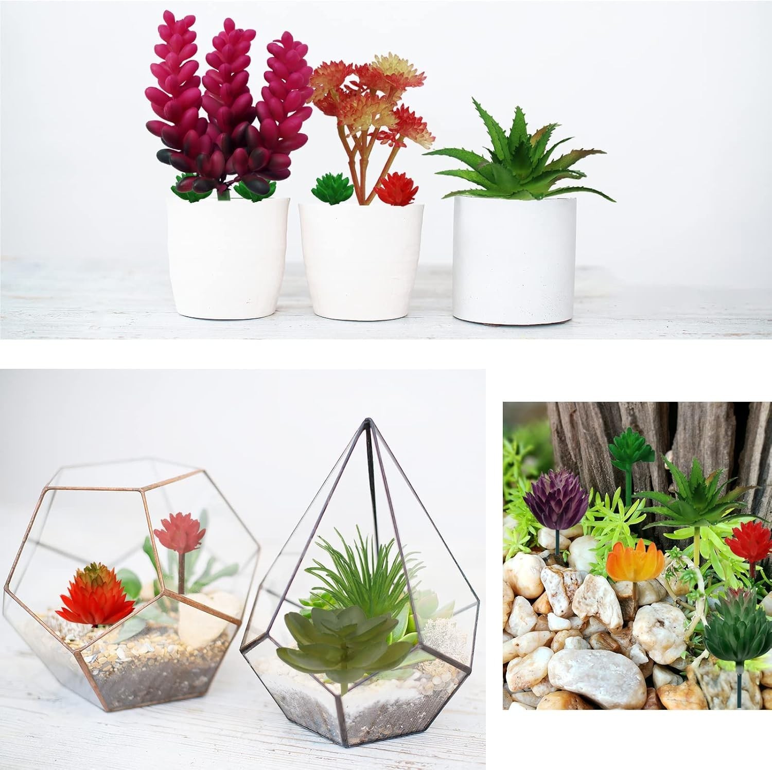 16/22 Pack Artificial Succulents Plants Unpotted Fake Succulents for Home Office
