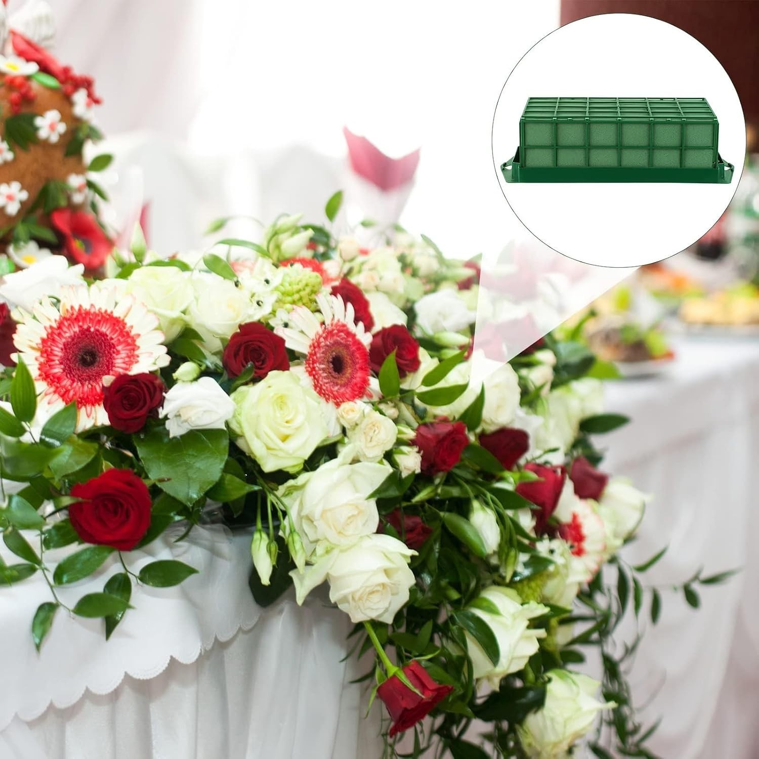 12 Pc Floral Foam Flower Cage Rectangular – Wet Foam Arrangement Supply