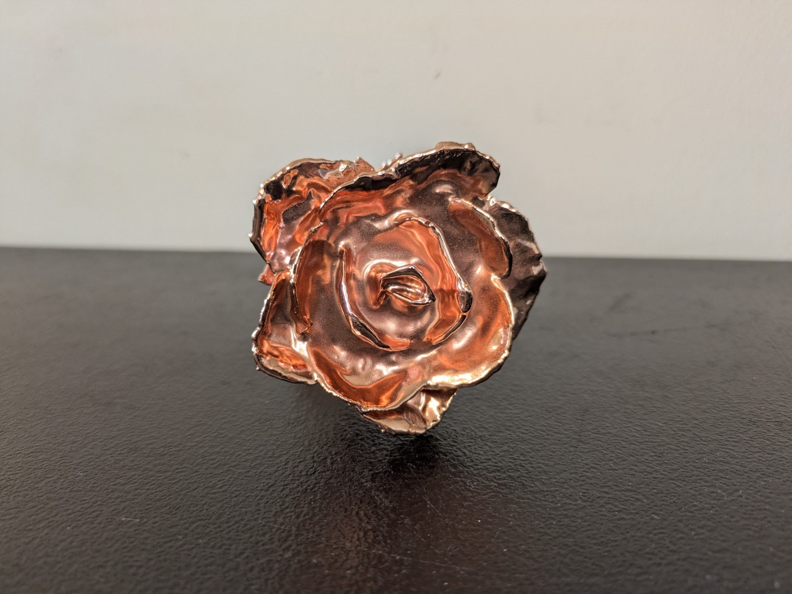 The Forever Rose Gold 24 Karat Dipped REAL Preserved Flower w Certificate 12″ In