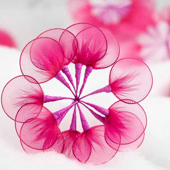 Bulk Package of 576 Sheer Fuchsia Nylon Embellishing 4″ Sprays