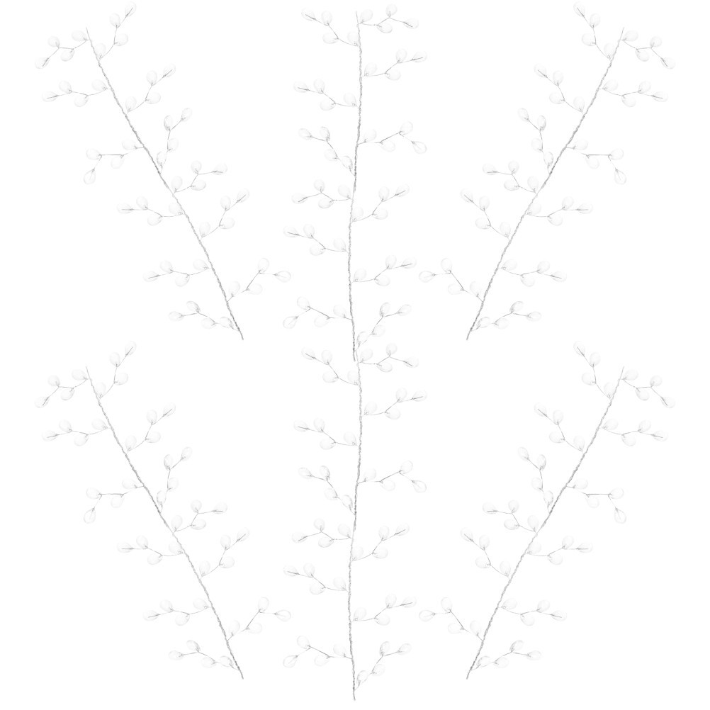 10 Bunches Artificial Acrylic Flower Picks For Diy Crafts Wedding Decoration