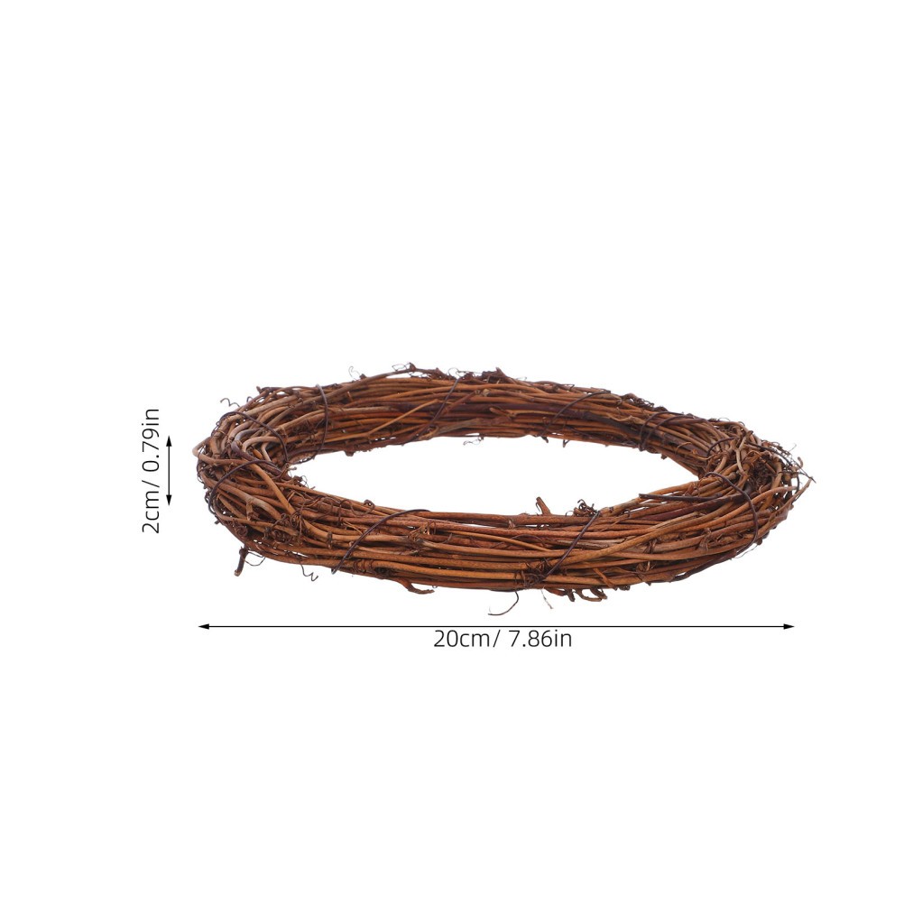 4Pcs Natural Rattan Wreath Forms for Front Door Decor Vintage Style Hanging