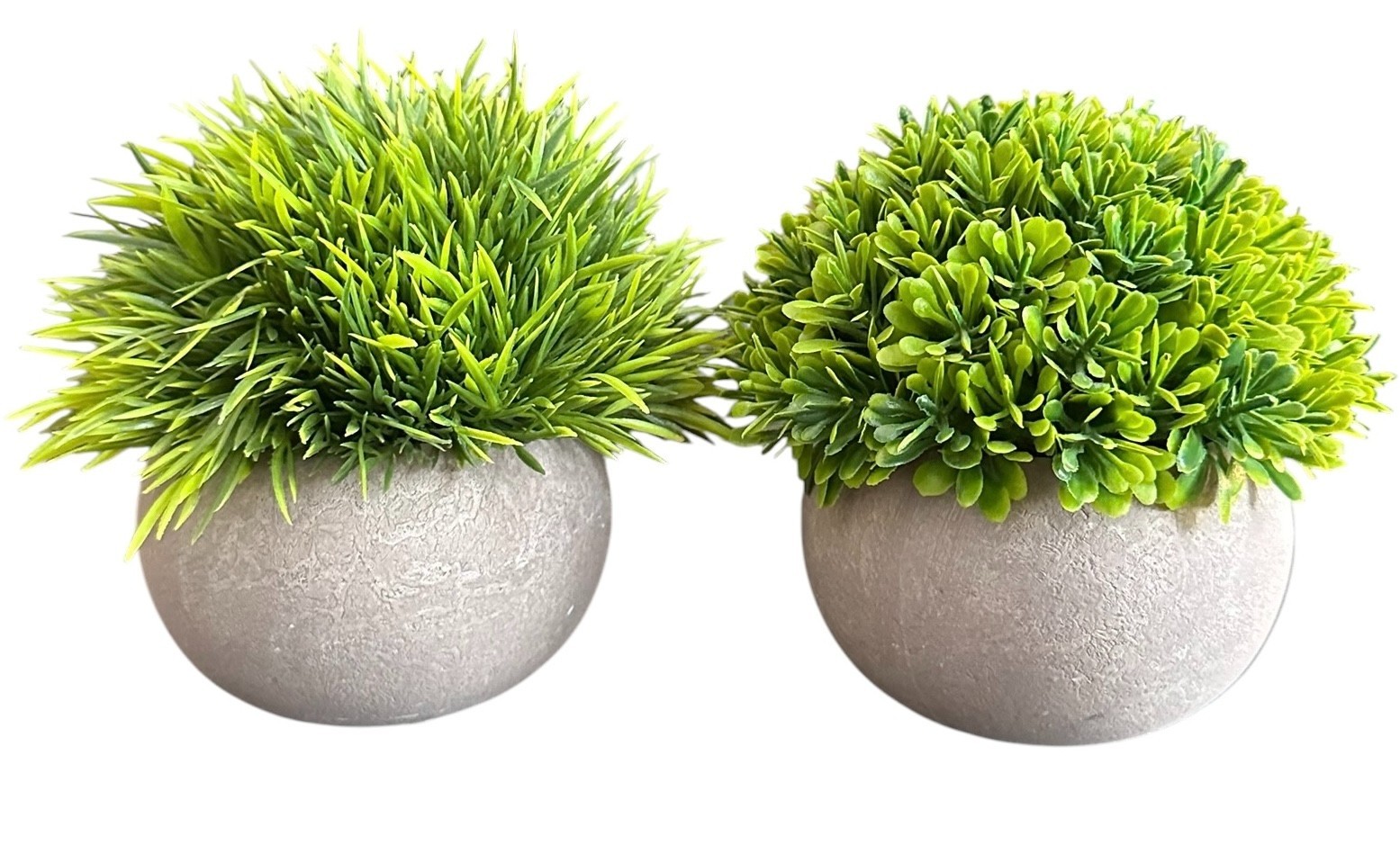 Set of 2 Artificial Boxwood Faux Plant Indoor- Topiary Small Desk Plant Decor