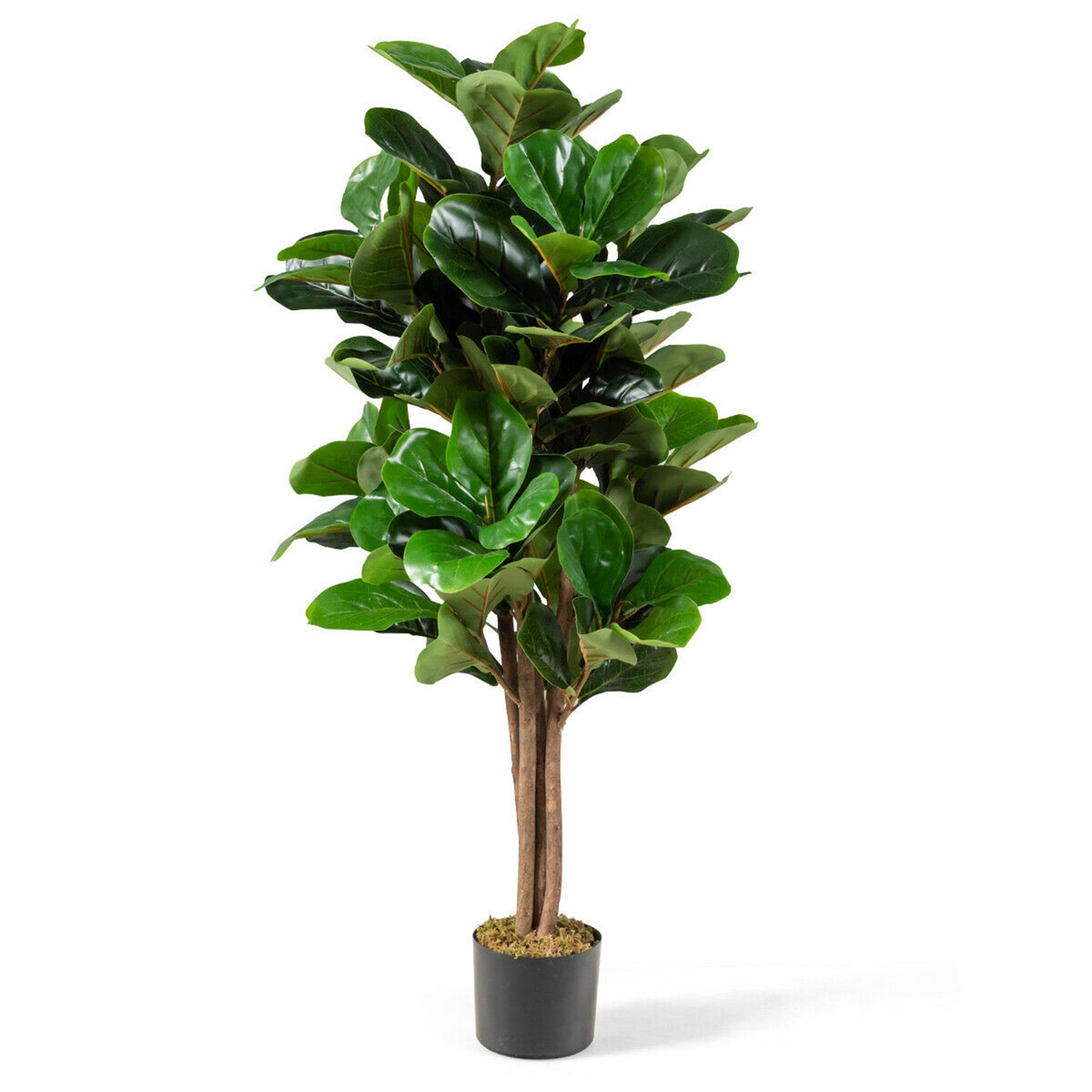 4Ft Fiddle Leaf Fig Tree Artificial Greenery Plant Home Office Decoration