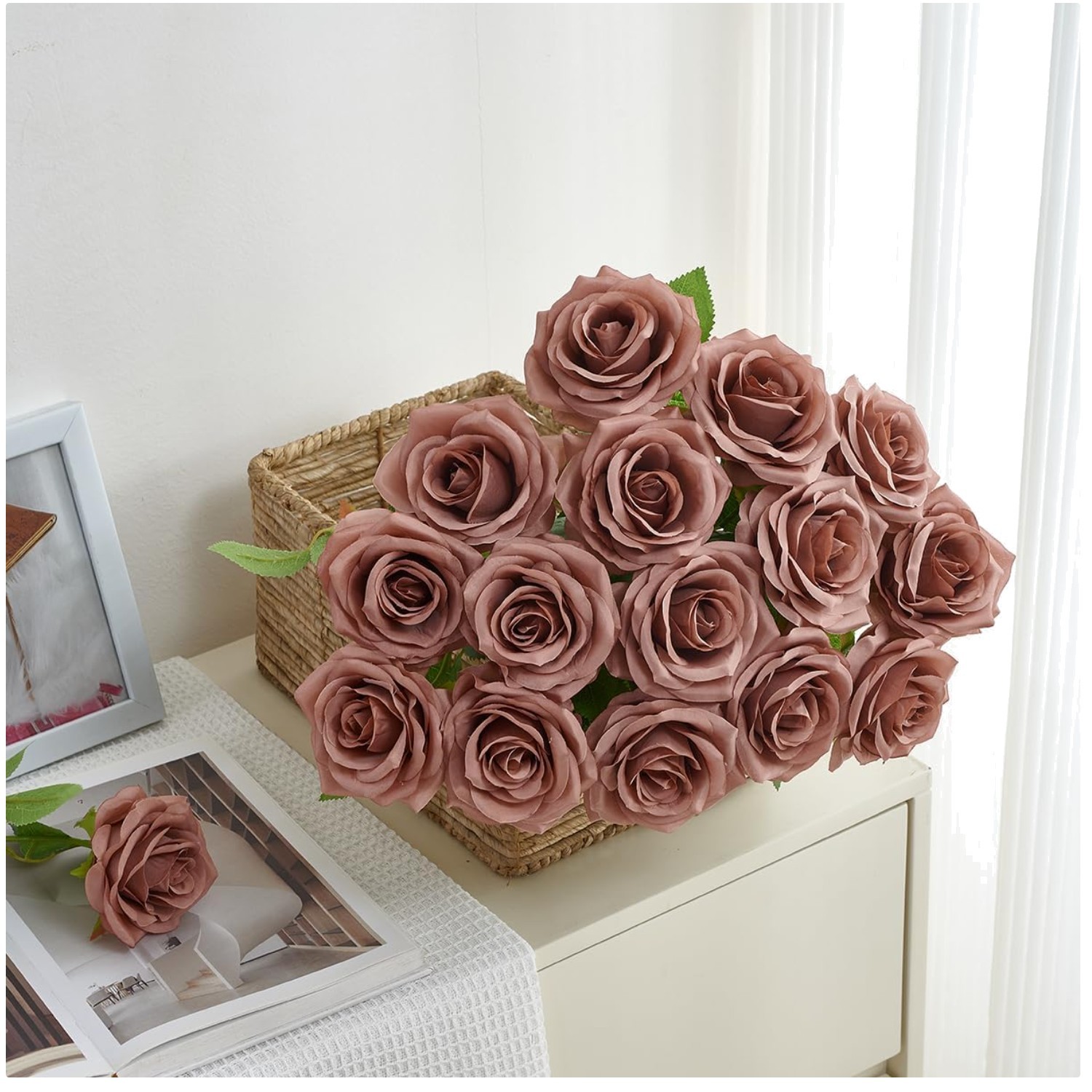 Artificial Flowers Bulk Pack – Dusty Rose Bouquet