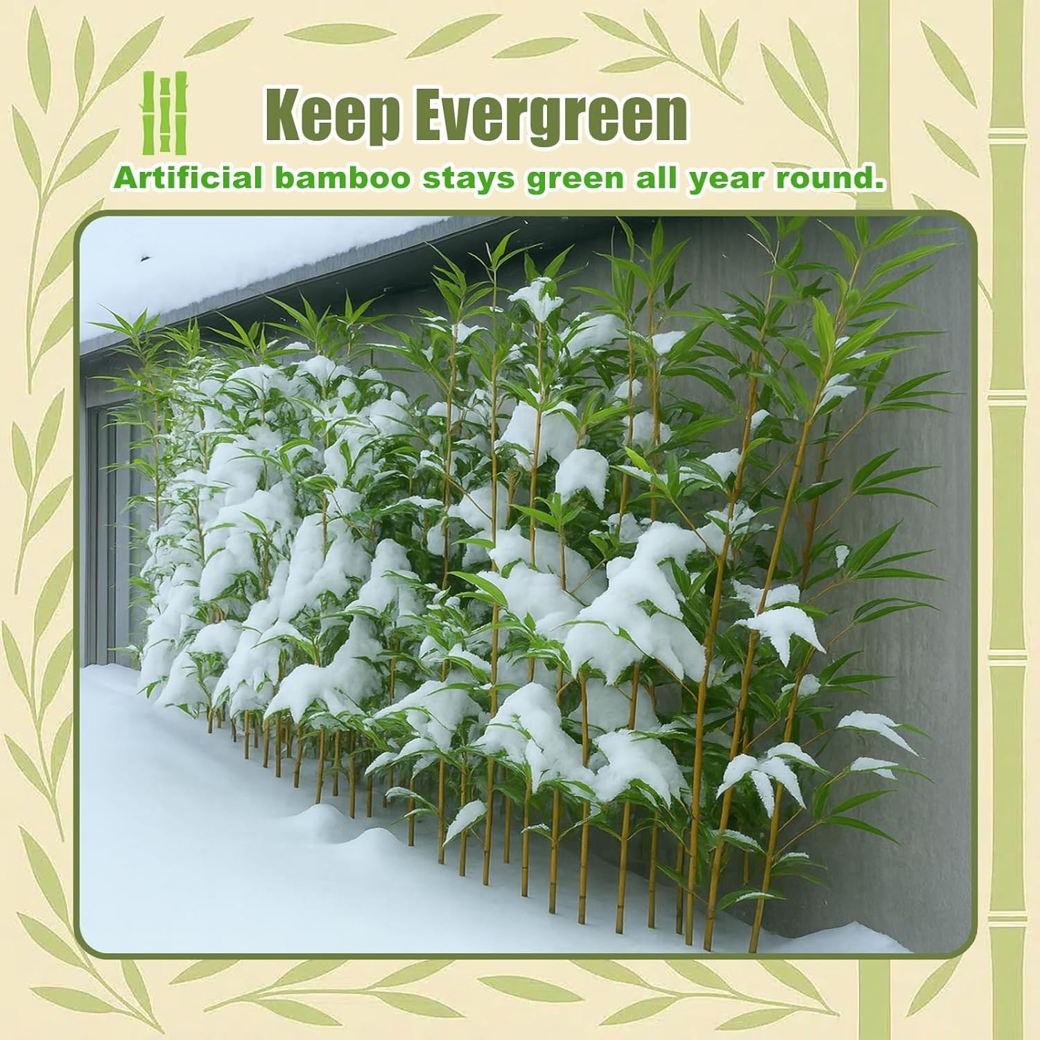 4/5/6/7 Ft Faux Bamboo Plant Outdoor 10 Pack, Fake Bamboo with Encrypted Leaves