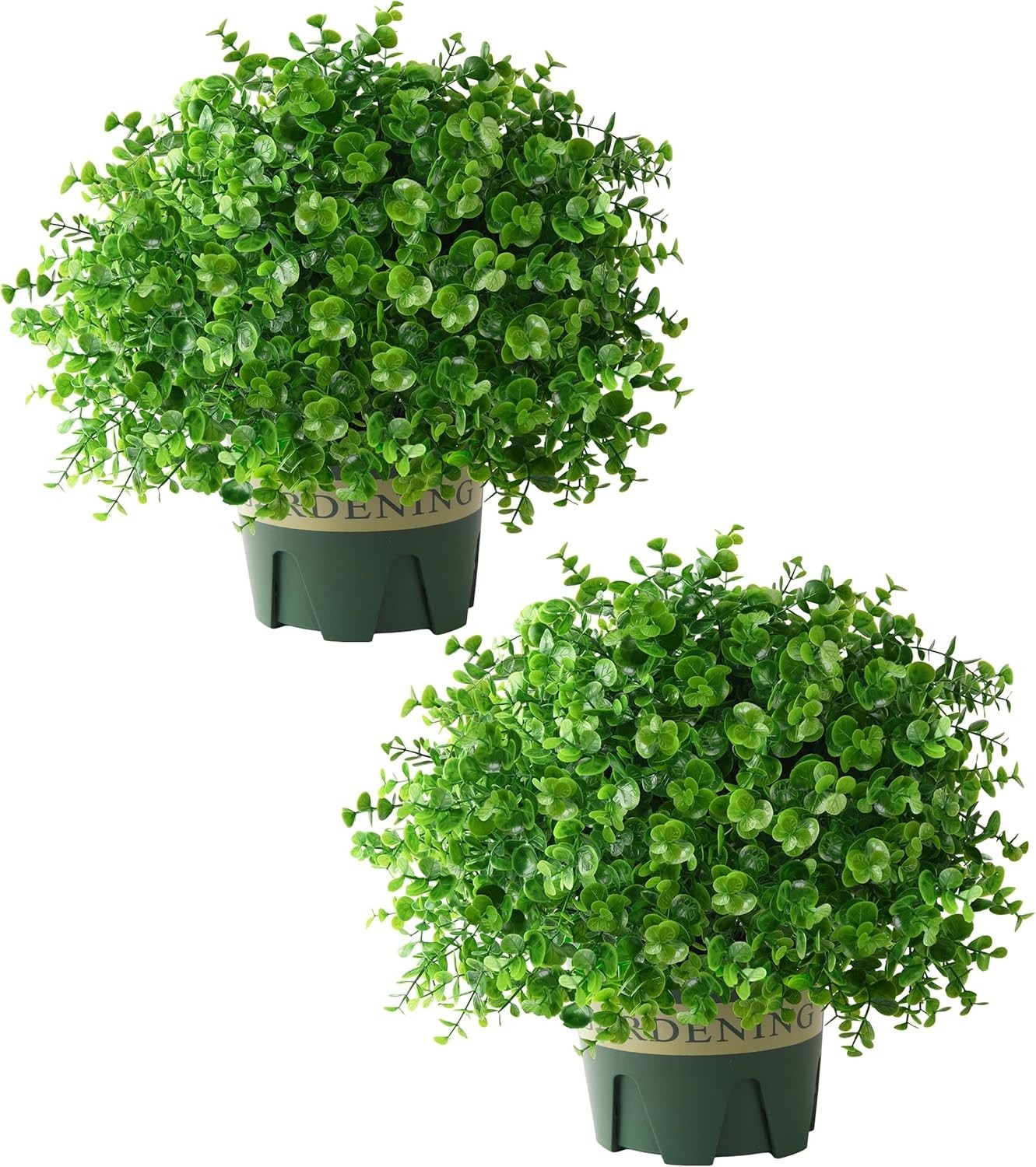 Elegant 14-Inch Potted Boxwood Topiaries – UV-Resistant Greenery for Any Space