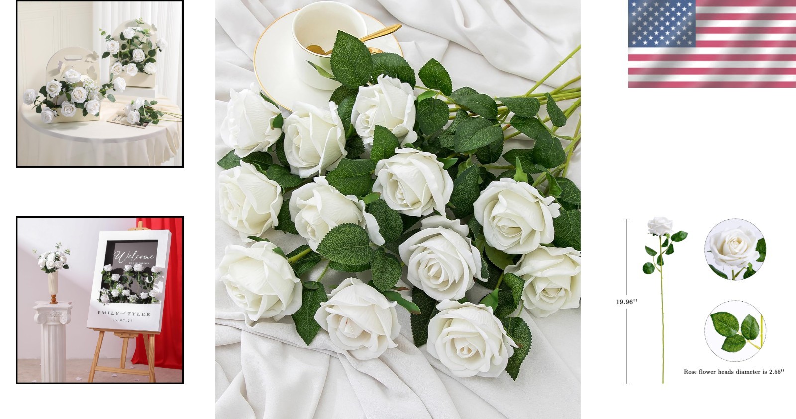 Luxurious 12PCS Velvet Artificial Roses Bouquet – Perfect for Weddings and Decor