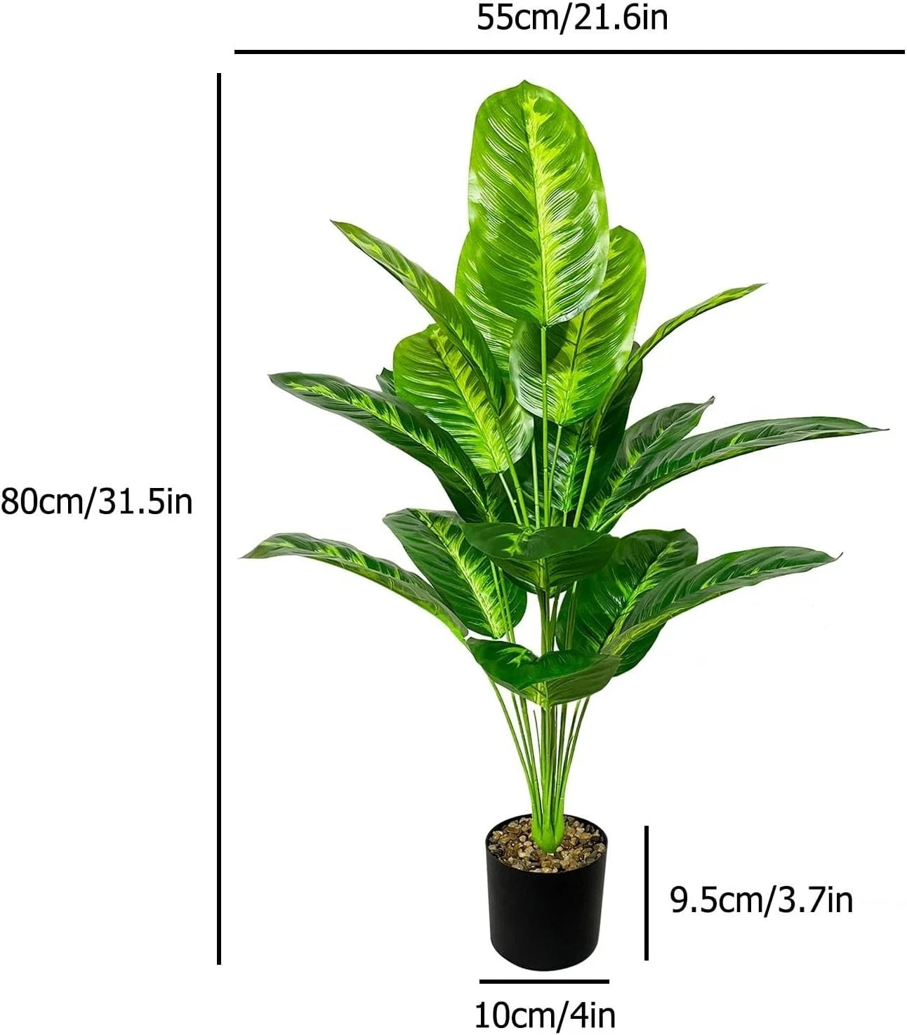 Rozwkeo Artificial Plants in Pots Large Fake Tree Floor Faux Tropical Plants …