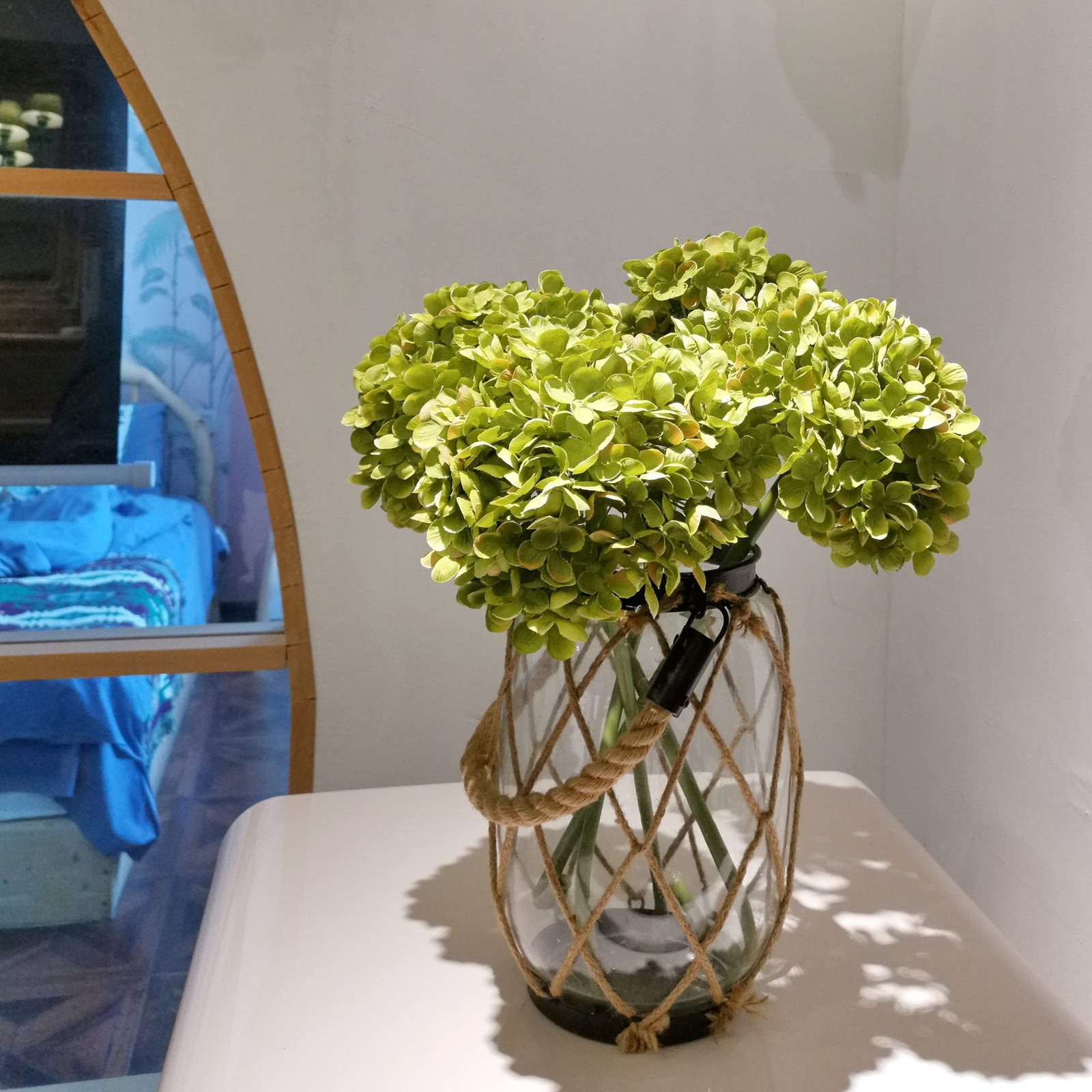 Hortensias artificiales de tacto real de 50 cm con tallo largo Arreglos florales