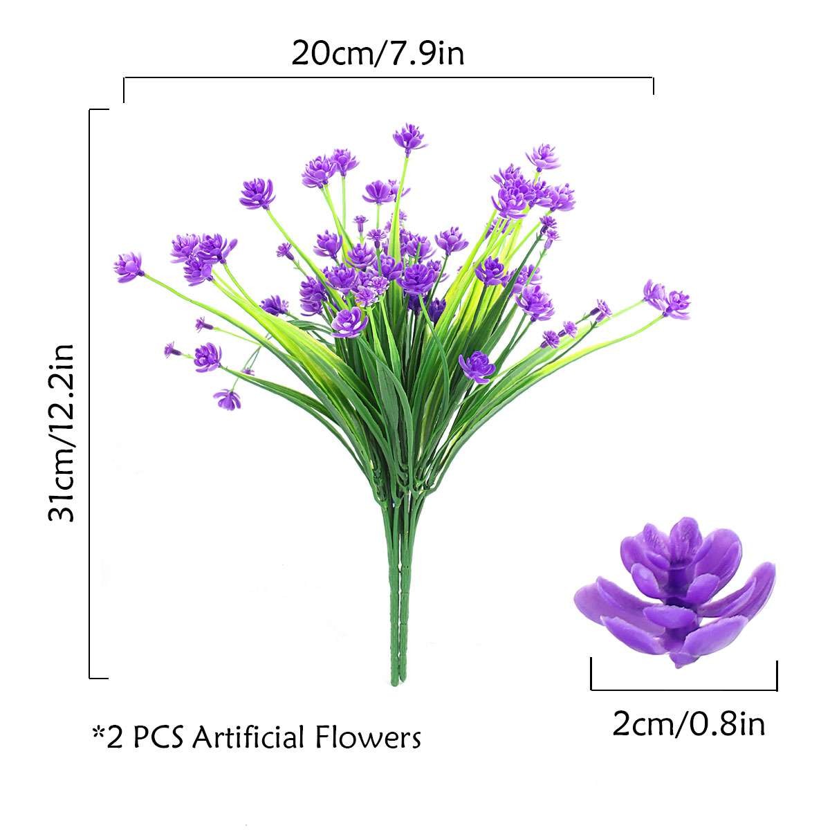 2-6x Artificial Flower Fake Daffodil Plants Decor Outdoor Home Garden Multicolor