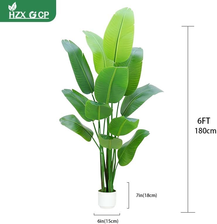 Artificial Bird of Paradise Plant Faux Tropical Floor Plant Indoor Home Decor