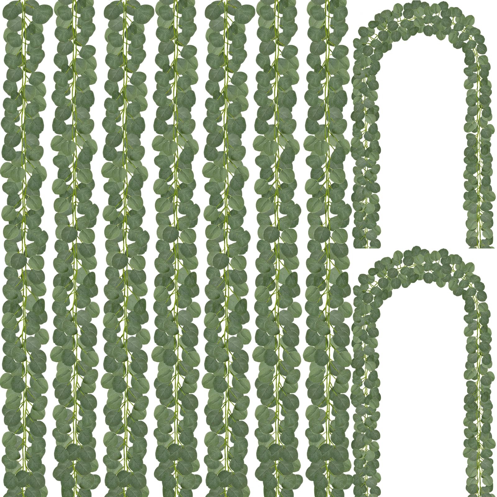 14 Pack Eucalyptus Garland, Artificial Greenery Garland Spring Faux Eucalyptu…