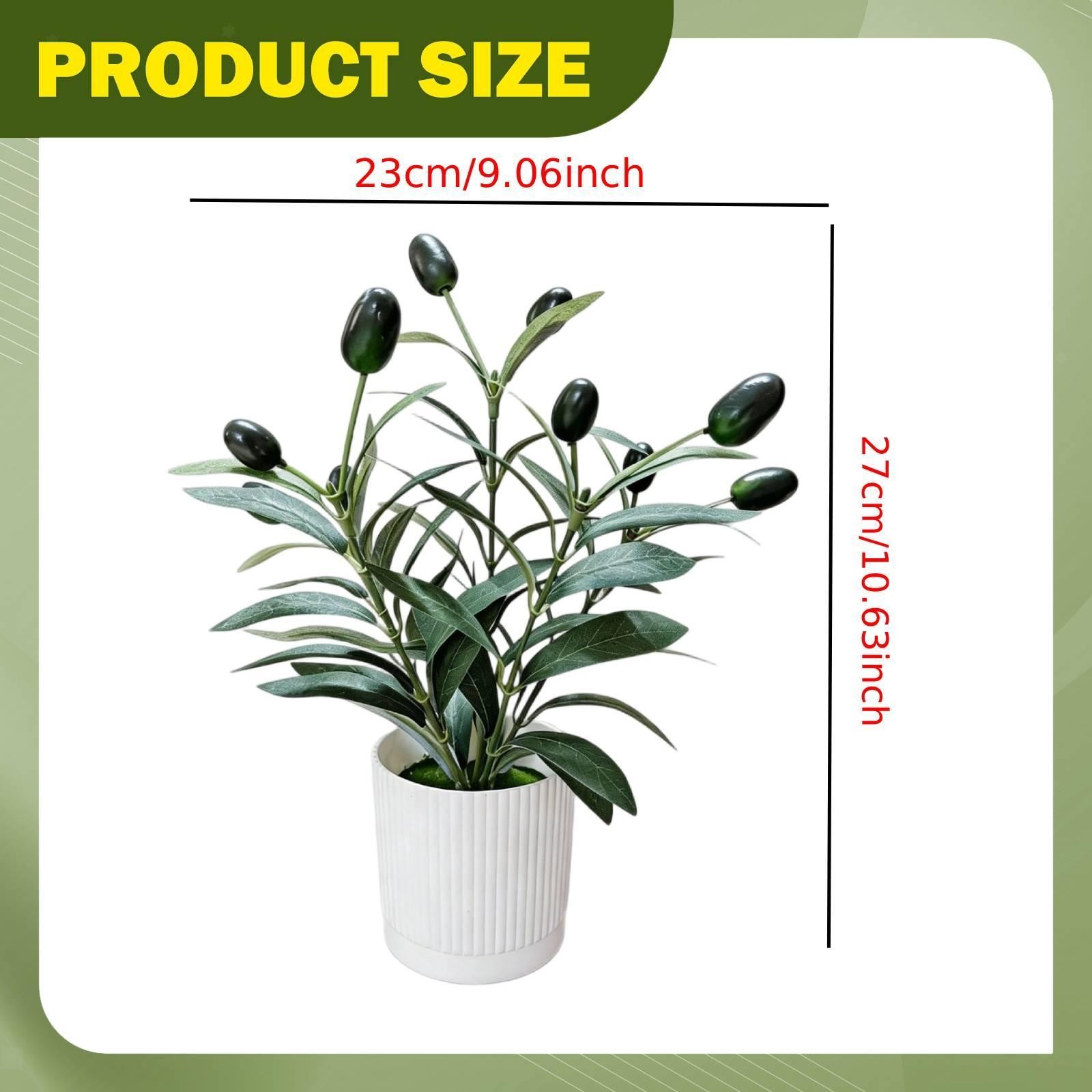 Artificial Olive Tree Plant Tabletop Ornament for Office Indoor Coffee Table