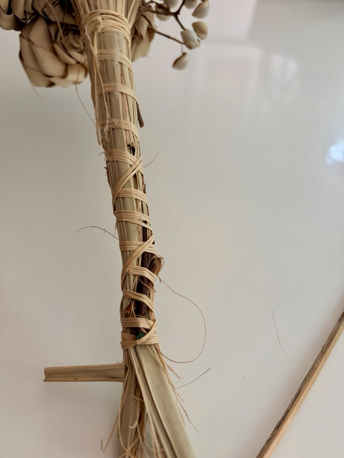 VTG Handmade Dried Palm Flower Bundle Natural Boho Floral Rustic Coastal Decor