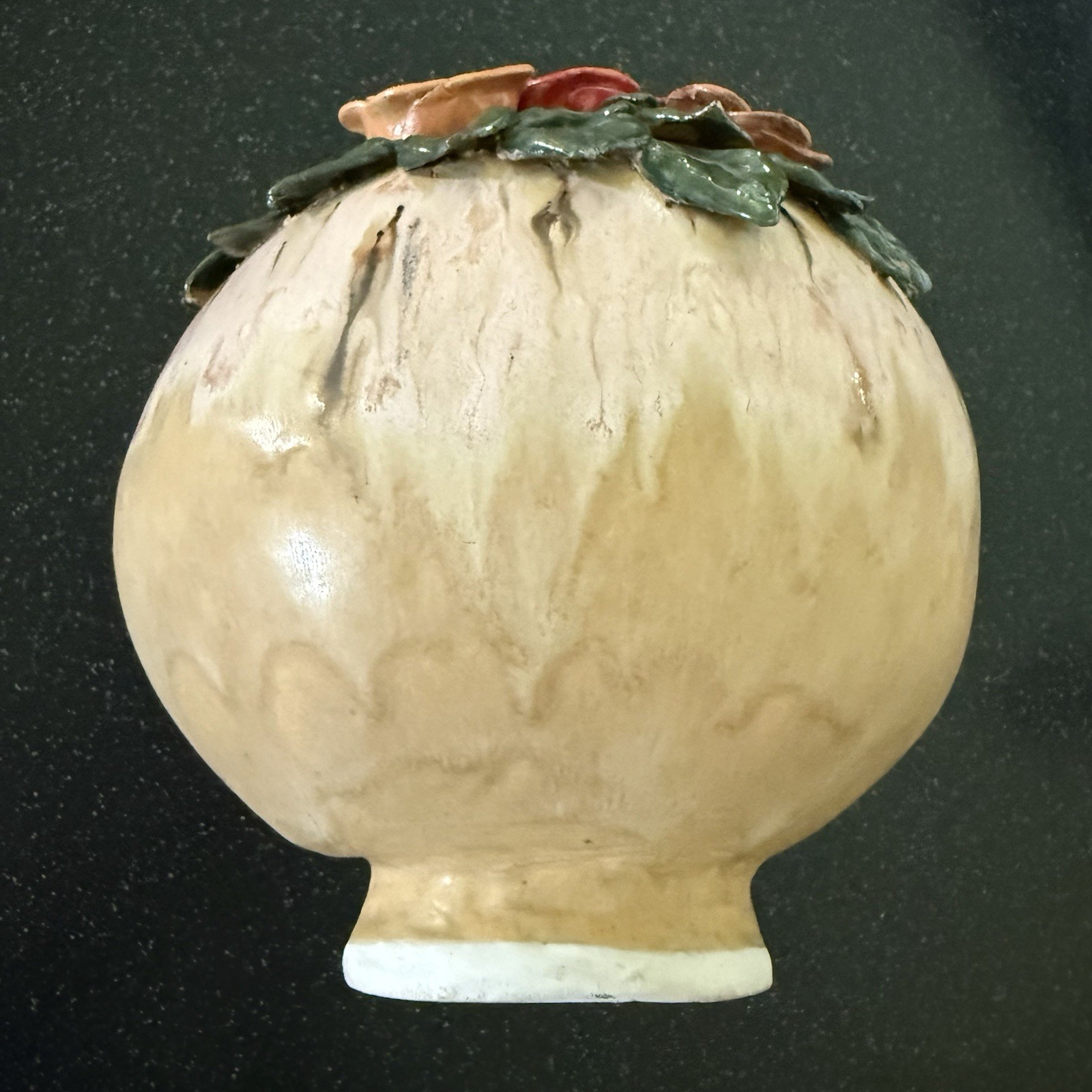 Hand-Made Ceramic Flower Bouquet Garden Ball with Drip Glaze