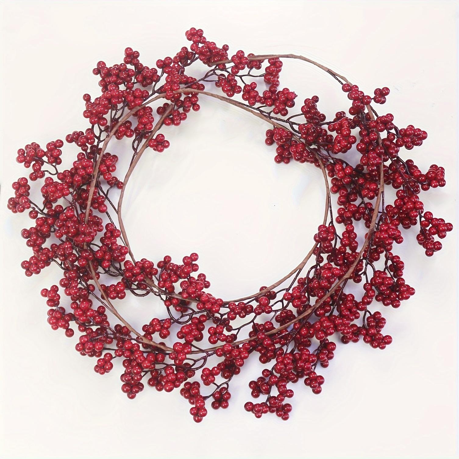 1pc 190cm Artificial Cranberry Vine, Christmas Dining Table New Year Engagement