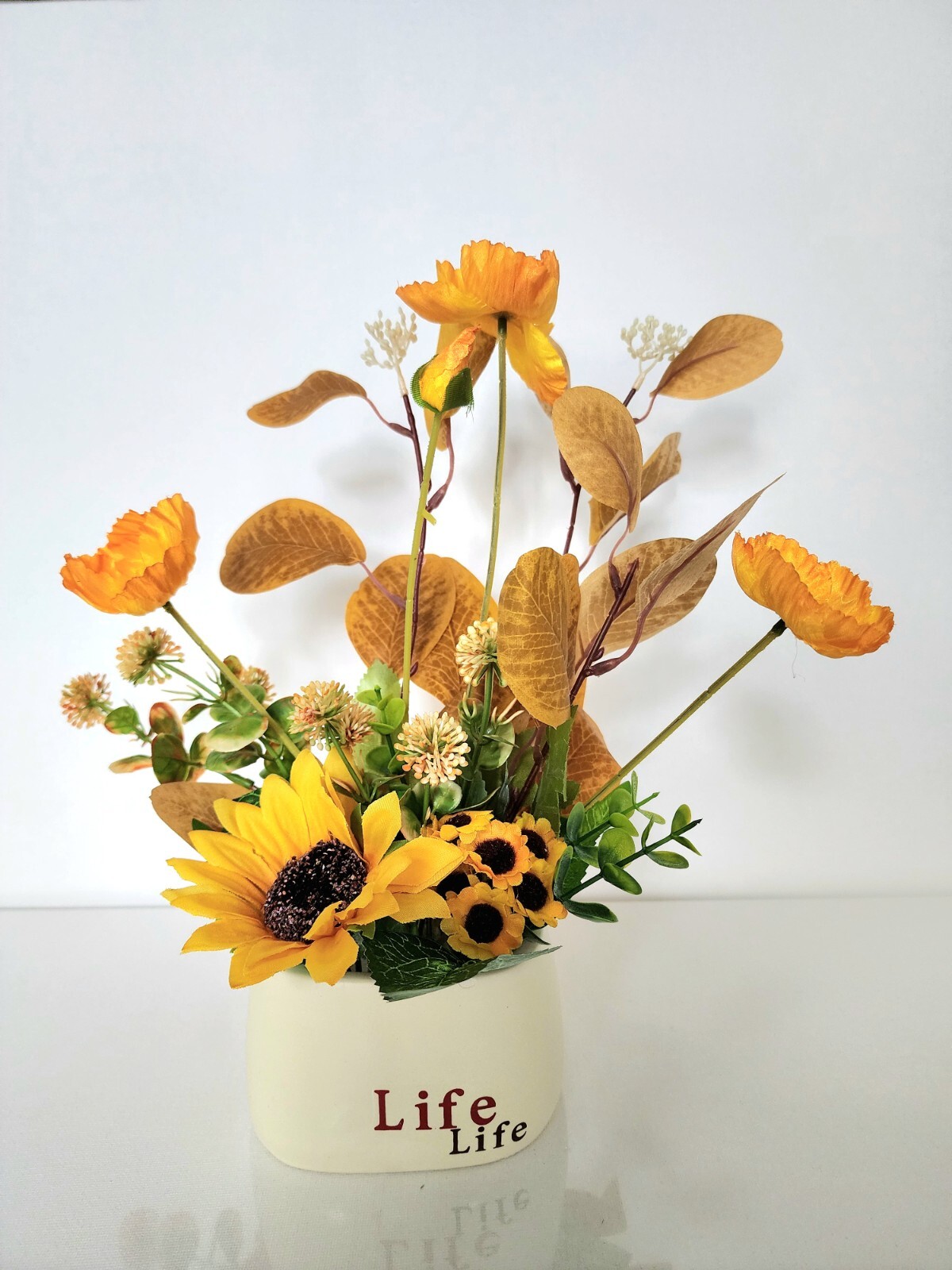 Artificial faux potted flower plants home kitchen office occasion decoration