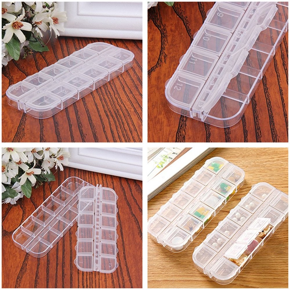 JinZeFa 6 Pieces Nail Art Tool 5.1 x 2 x 0.4 inches, Transparent,White