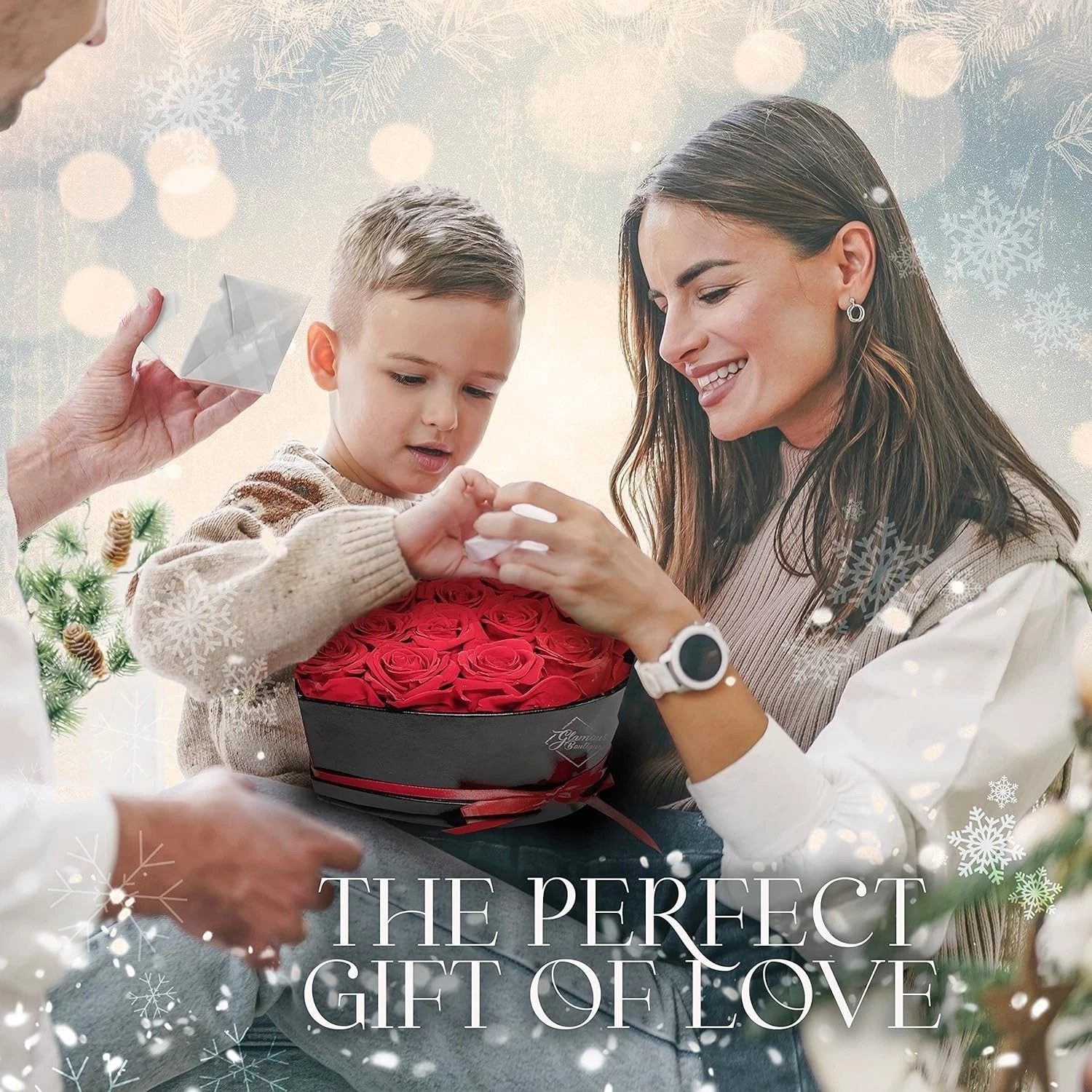 Timeless Heart-Shaped Roses Gift – 16 Preserved Flowers for Cherished Memories