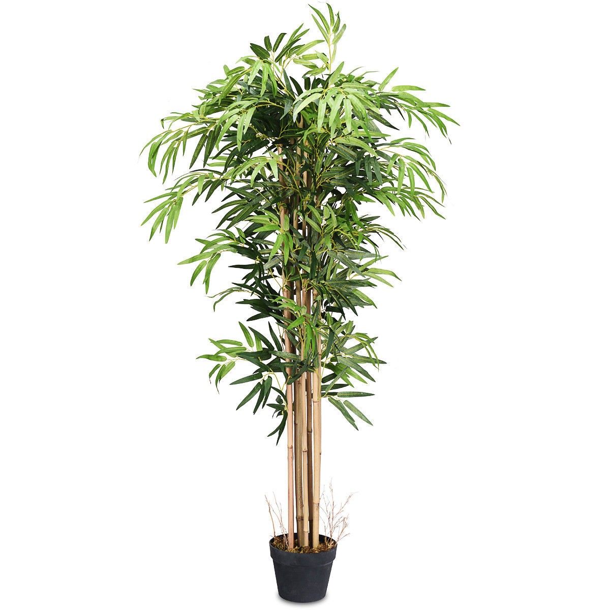 5-Feet Artificial Bamboo Silk Tree Green Indoor-Outdoor Home Decoration Planter