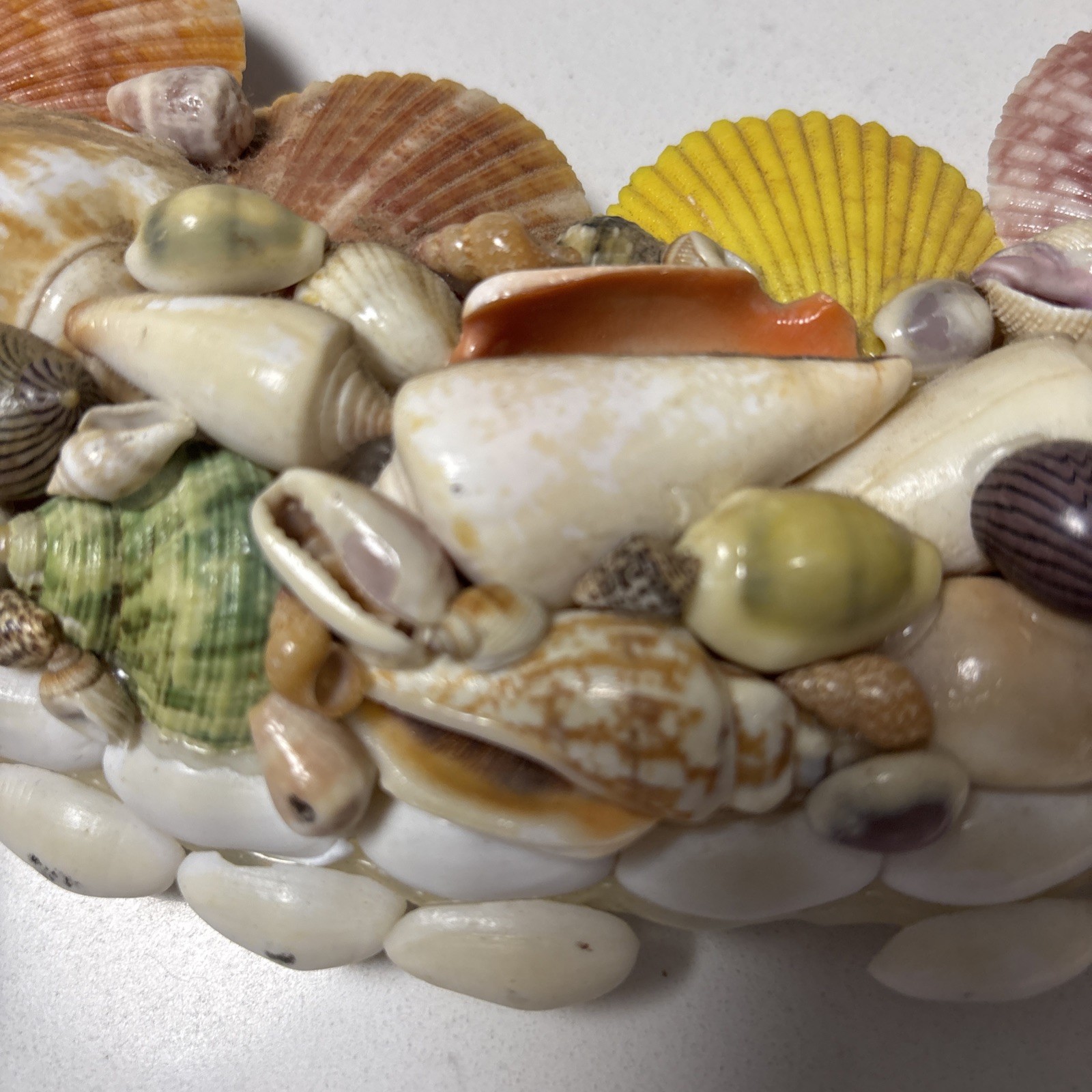 Handcrafted Sea Shell Wreath 14”Beach Seashore Coastal Decor Beautiful Vintage