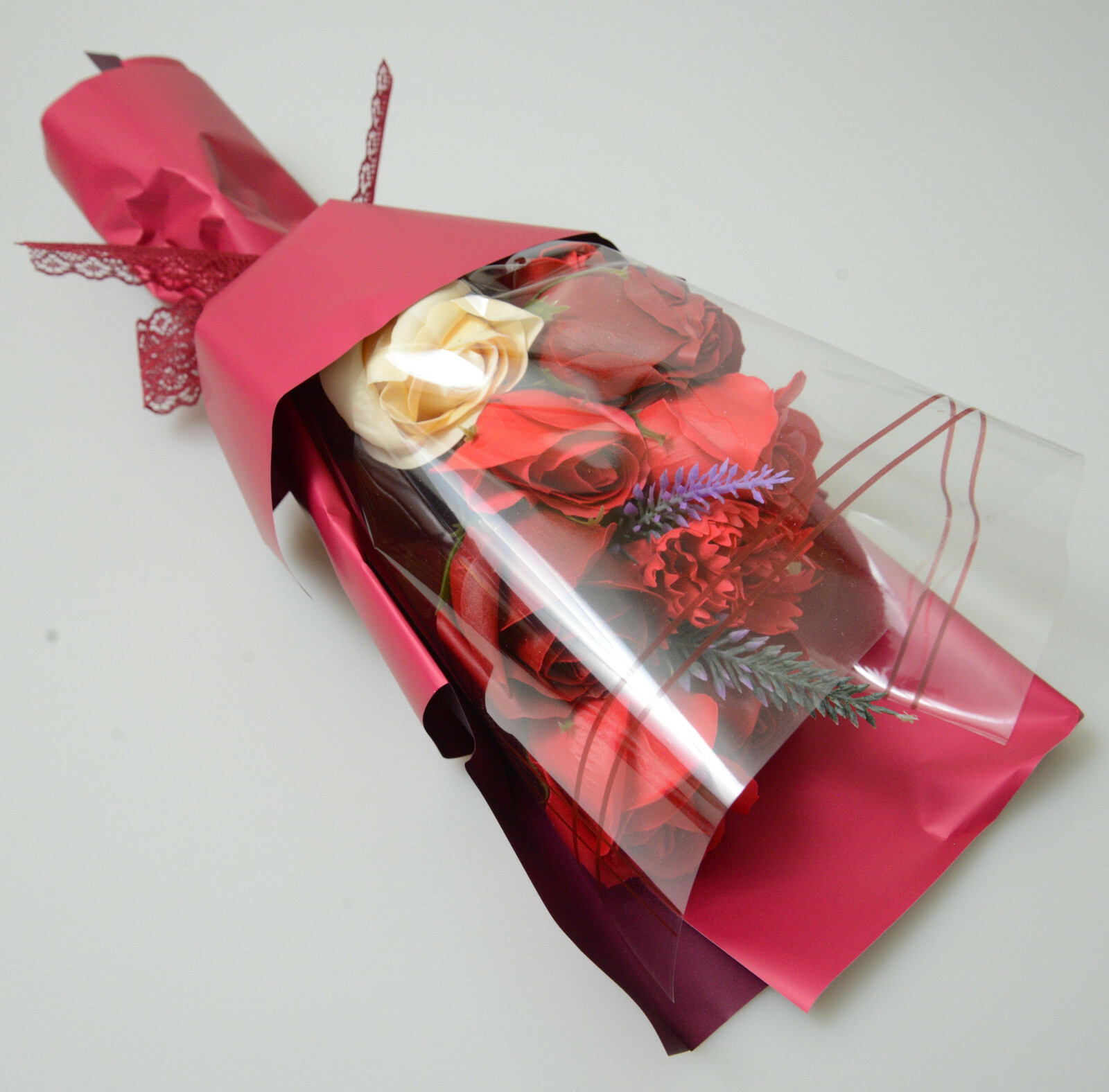 Red Scented Soap Rose Bouquet W/ Gift Box Birthday Gift Trending Rare Find