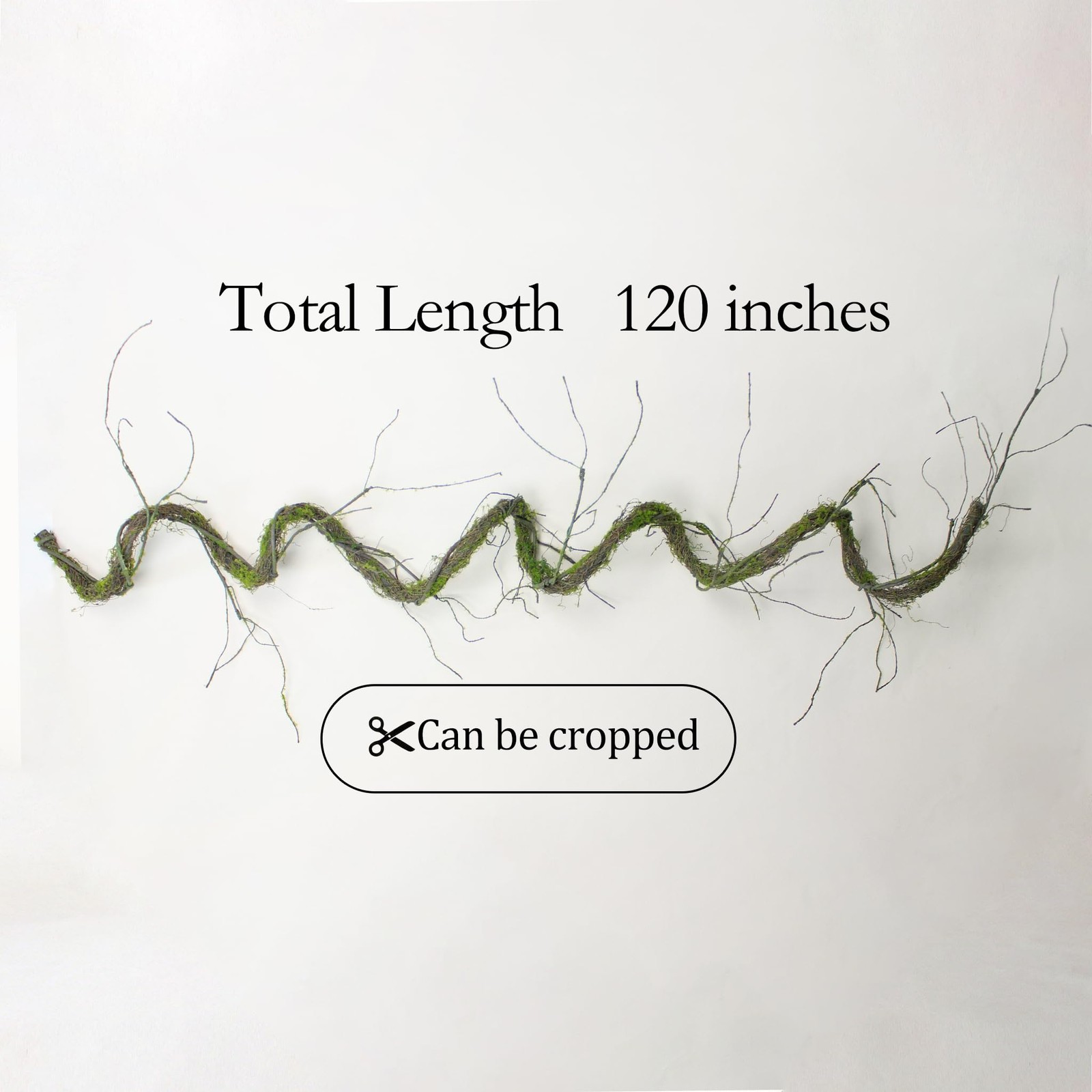 120 inch bendable artificial Dragon Whisker MossVine Green Hanging fake Plant…