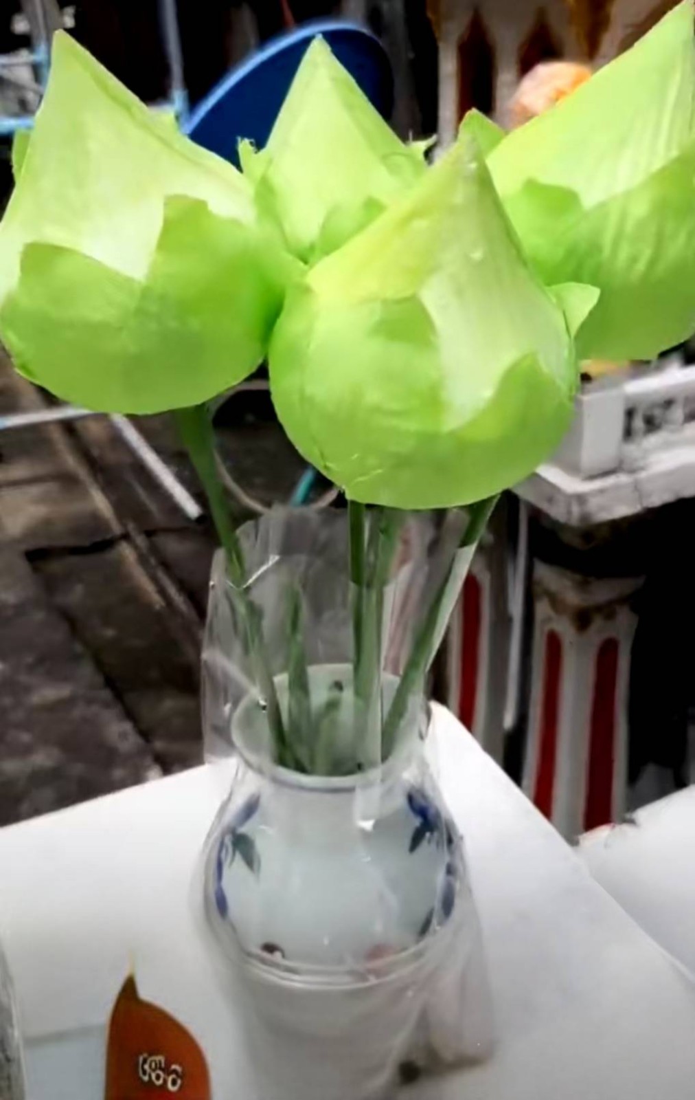10x Fake Lotus Flower Bud Set 50cm Tall Artificial Flowers Vase Altar Decor