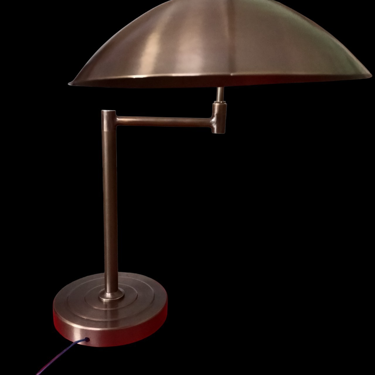 Vintage Brass Desk Lamp | Antique Finish Table Light | Retro Banker Style Lamp |