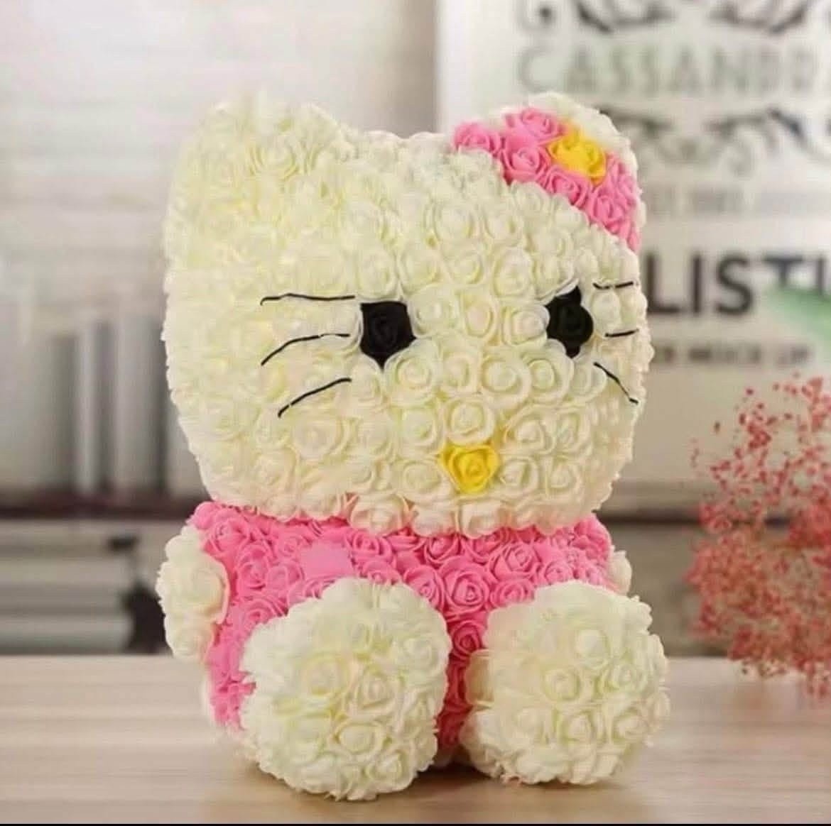 Eternal Bouquet Flowers Pink Kitty