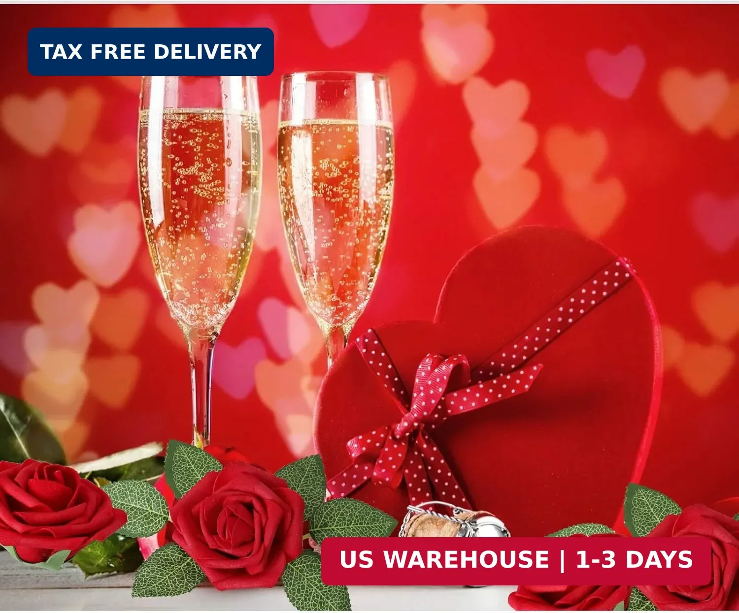 AmyHomie Artificial Flowers Dark Red Rose 25pcs Real Looking Fake Roses w/Stem f