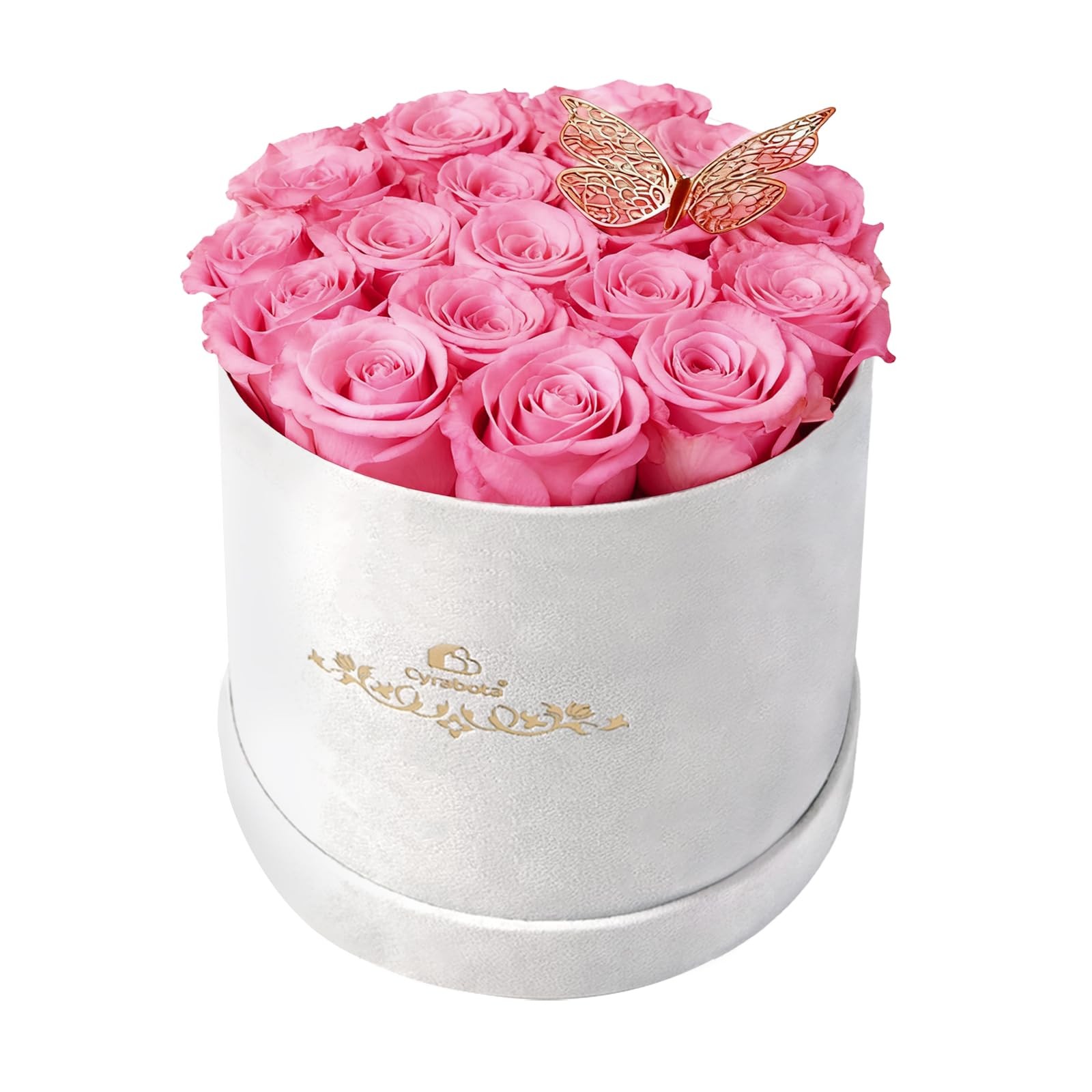 16 Roses in a Box, Preserved Flowers Gifts for Women, Forever Flowers for Del…