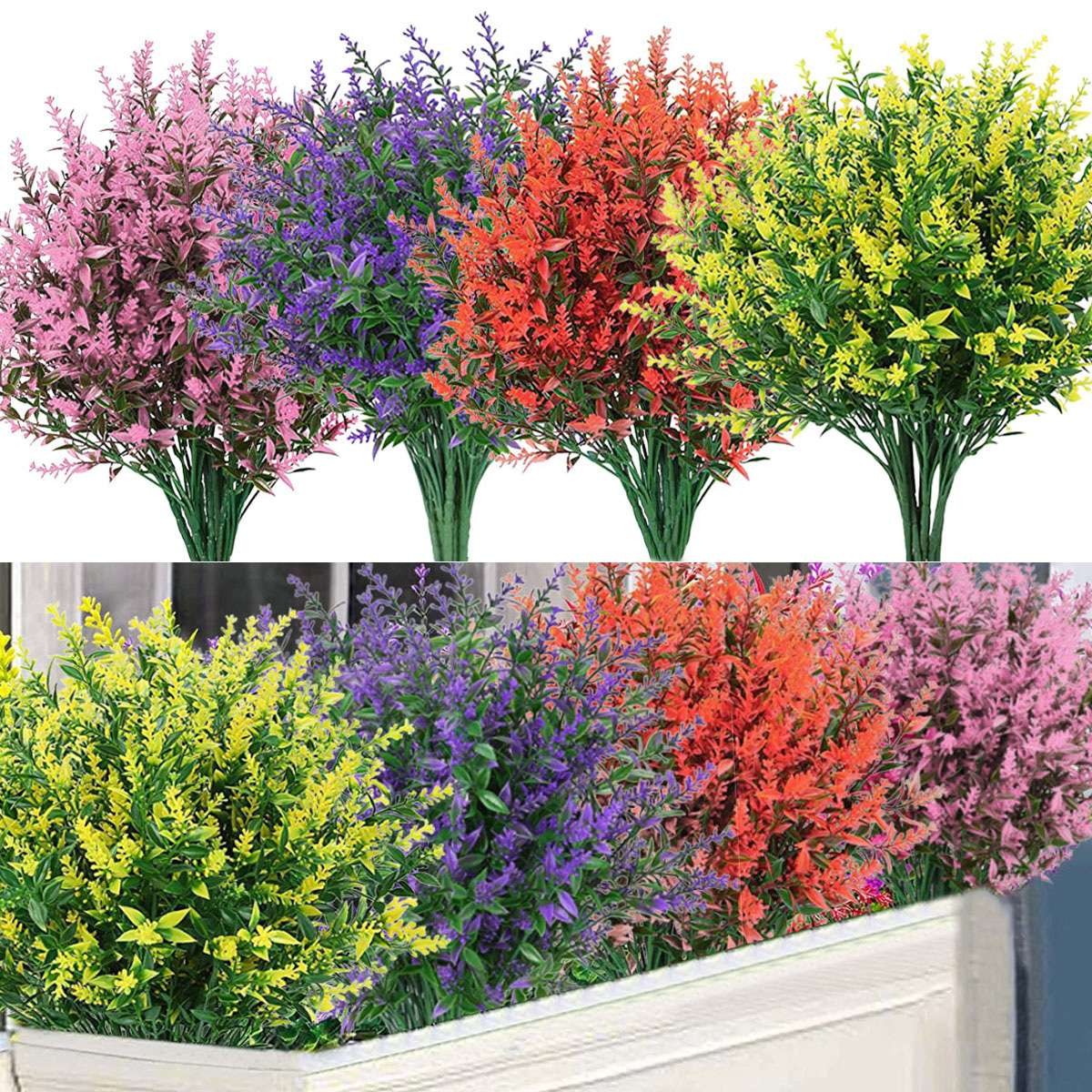 Artificial Boston Fern Plants Fake Hanging Flower Vine Home Garde Outdoor Decor